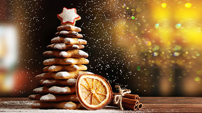 Albero di Natale di biscotti